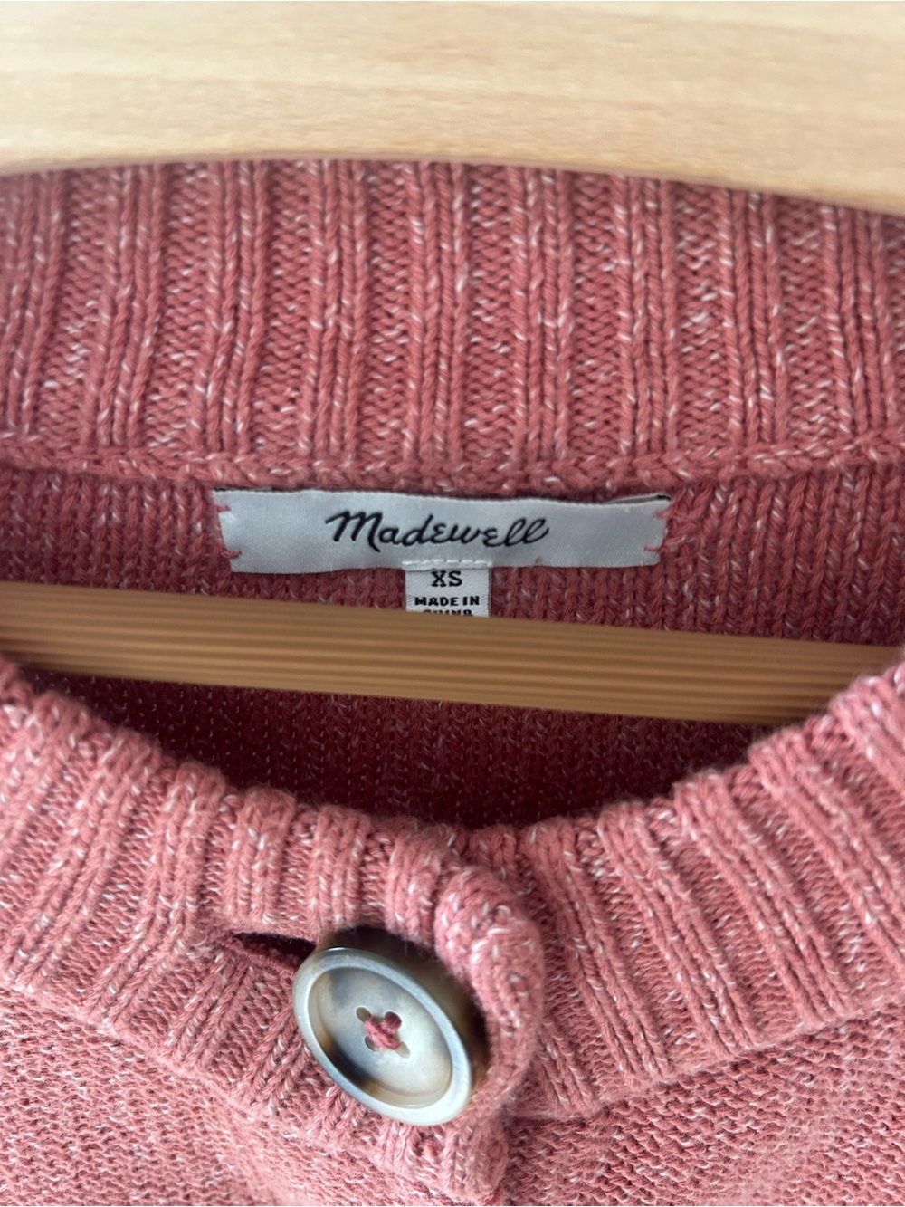Madewell Pink Button-Up Knit Cardigan - Picture 3 of 4